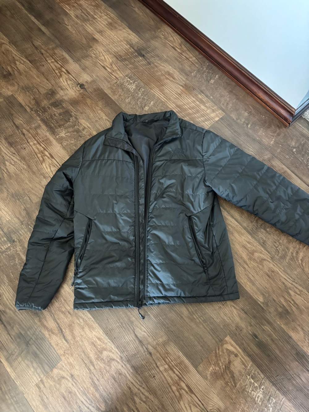 The North Face Men's Dark Gray Quilted Puffer Jacket